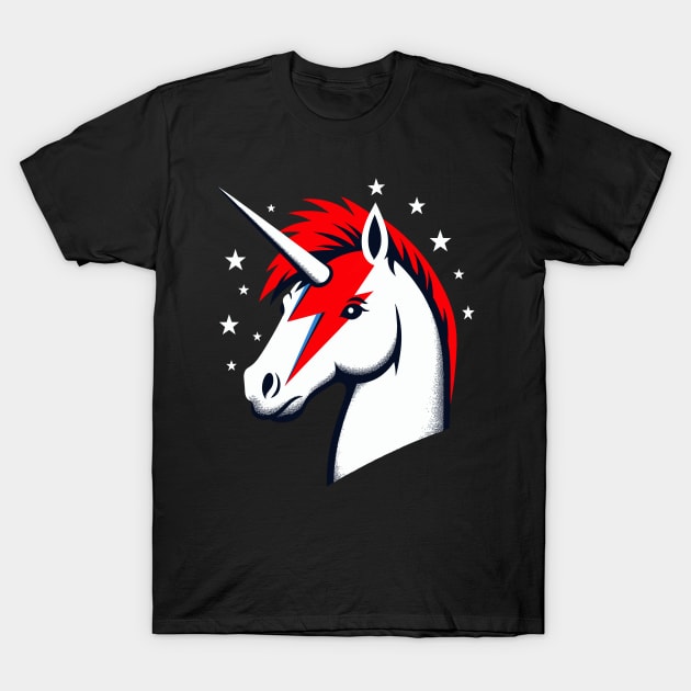 Red Hair Bowie Horse T-Shirt by FanArts